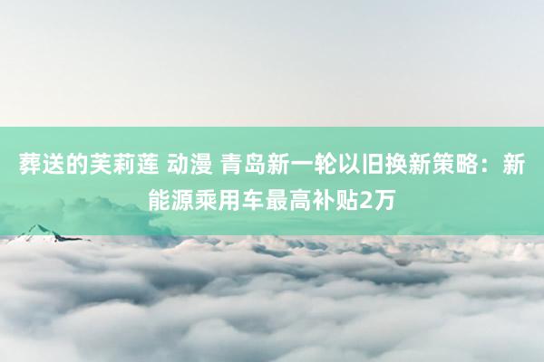 葬送的芙莉莲 动漫 青岛新一轮以旧换新策略：新能源乘用车最高补贴2万