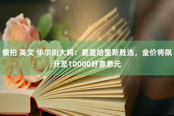 偷拍 英文 华尔街大鳄：要是哈里斯胜选，金价将飙升至10000好意思元