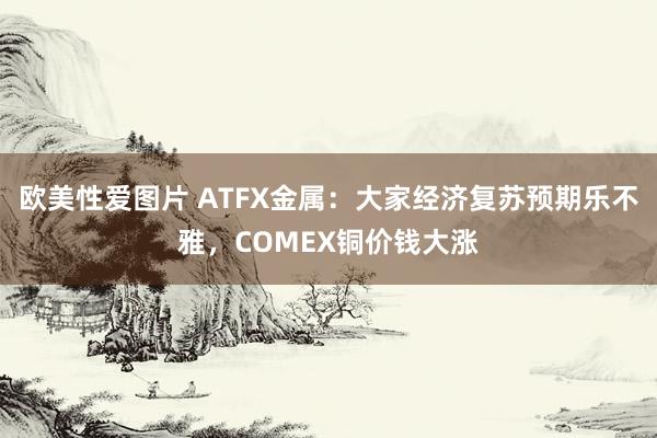 欧美性爱图片 ATFX金属：大家经济复苏预期乐不雅，COMEX铜价钱大涨