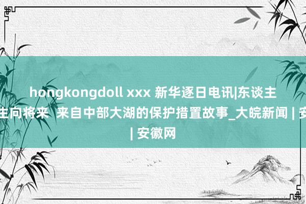 hongkongdoll xxx 新华逐日电讯|东谈主湖共生向将来  来自中部大湖的保护措置故事_大皖新闻 | 安徽网