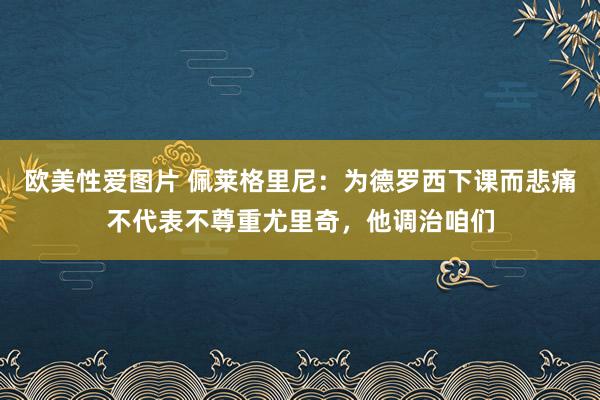 欧美性爱图片 佩莱格里尼：为德罗西下课而悲痛不代表不尊重尤里奇，他调治咱们