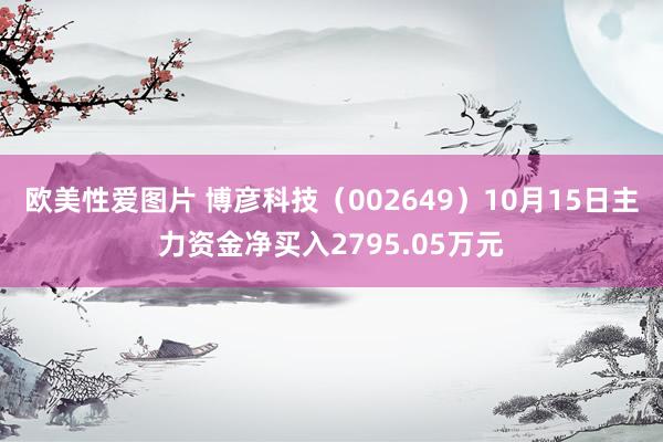 欧美性爱图片 博彦科技（002649）10月15日主力资金净买入2795.05万元