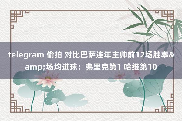 telegram 偷拍 对比巴萨连年主帅前12场胜率&场均进球：弗里克第1 哈维第10