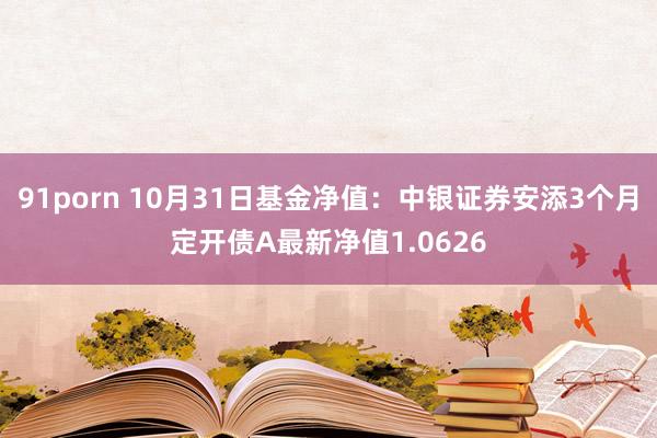 91porn 10月31日基金净值：中银证券安添3个月定开债A最新净值1.0626